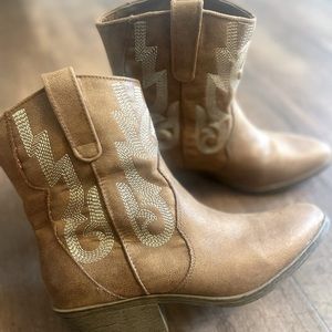 Cowboy Shortie Western Boots Sz 8.5